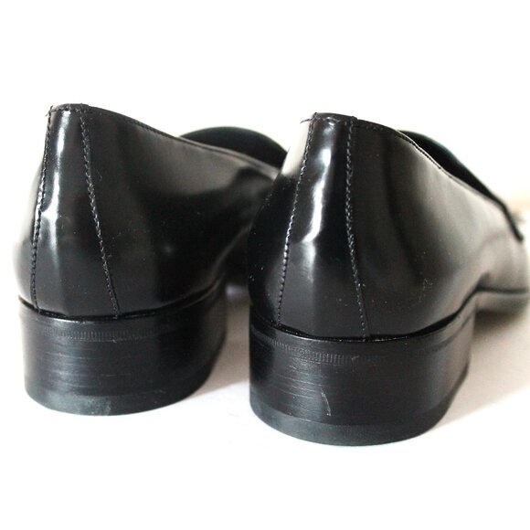 Alexander McQueen Black Leather Micro Studded Loafer / Size 39 / Black Fringe - Picture 9 of 13